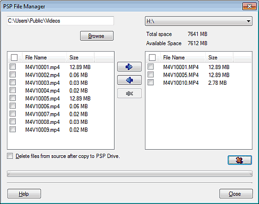 Digital Media Converter - PSP File Manager