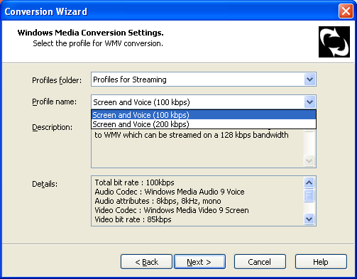 My Screen Recorder Pro - Conversion Wizard