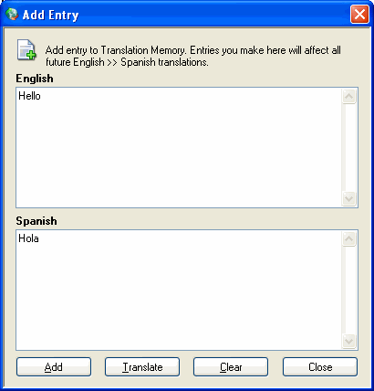 Add Entry
