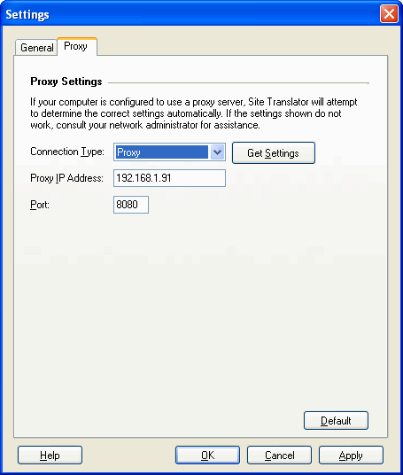 Proxy Settings