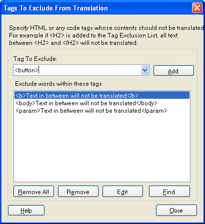 Exclusion List