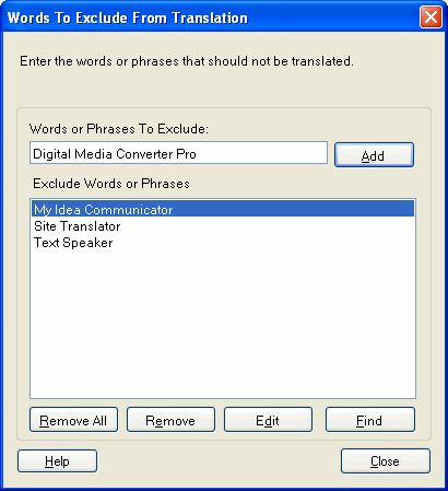 Exclusion List