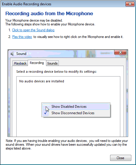 Recording Devices On Vista
