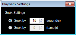 Seek Settings