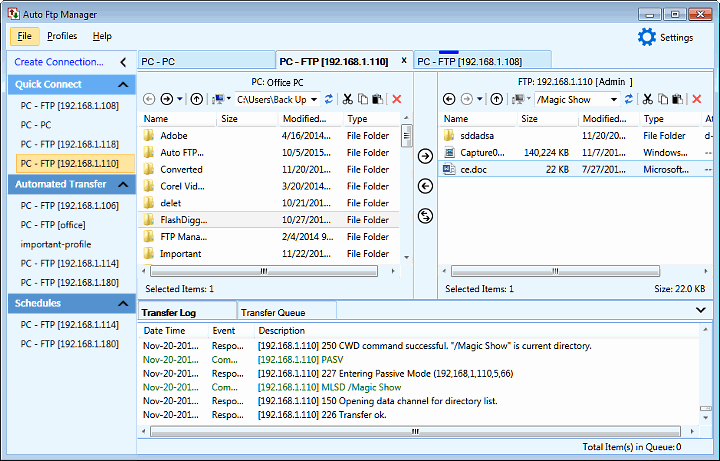 FTP client automates file transfer