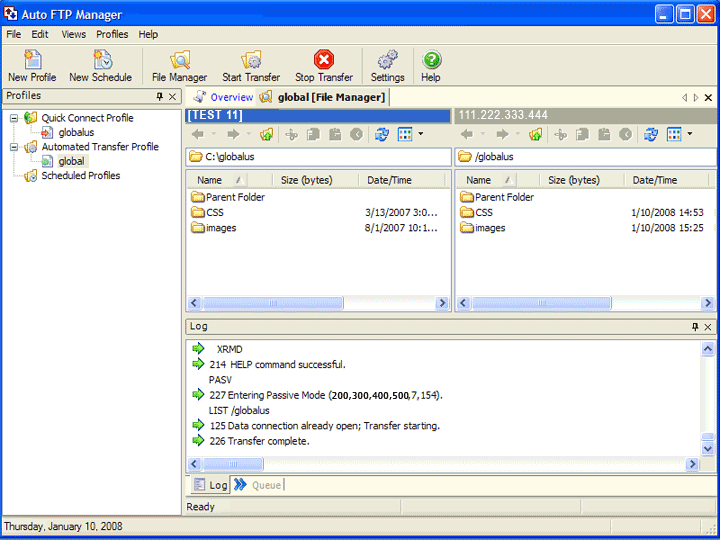 Free FTP client automates file transfer