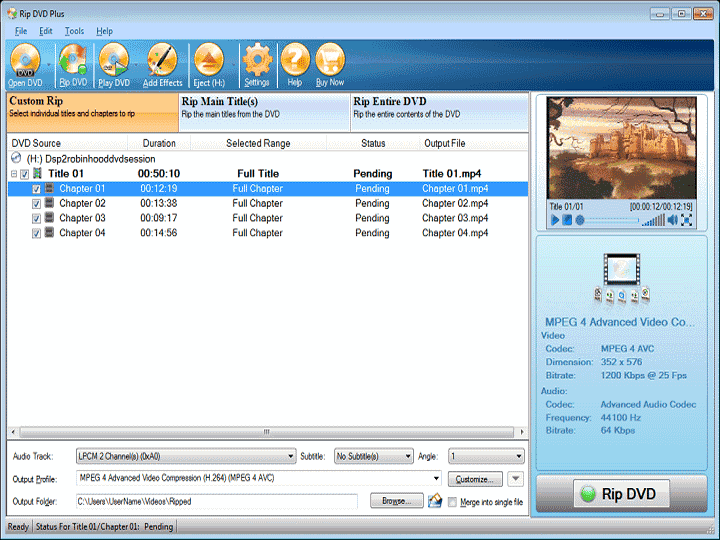 Transfer your DVDs to almost any format or device