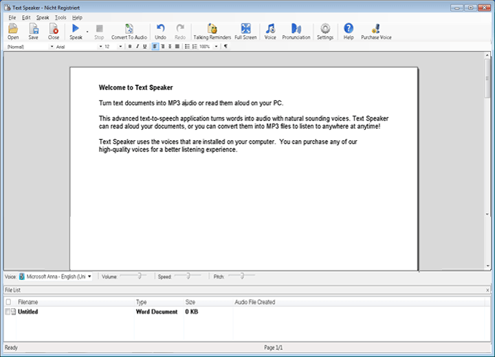 Text Speaker 3.24 screenshot