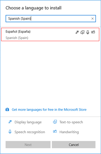 Change your language in Windows
