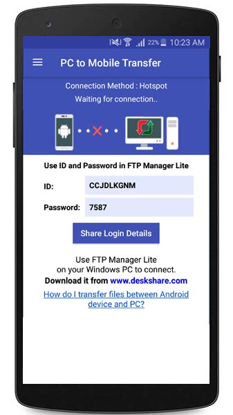 Mobile to PC URL