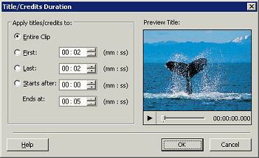 Title/Credit Duration Window