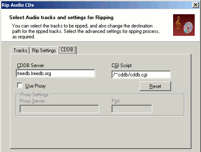 CDDB Settings CDDB Settings