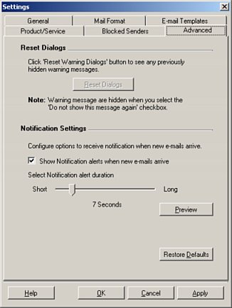 Advanced Settings Advanced Settings