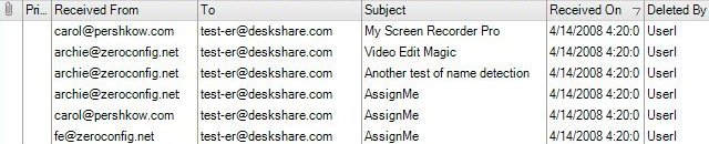 Deleted Email Deleted Email