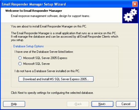 Email Responder Setup Wizard Welcome Screen Email Responder Setup Wizard Welcome Screen