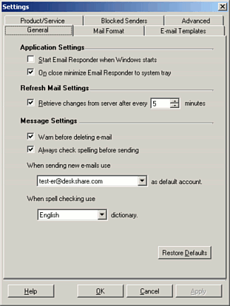 General Settings General Settings