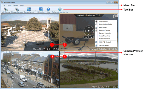 Unexpected mute exempt IP Camera Viewer : Understanding User Interface