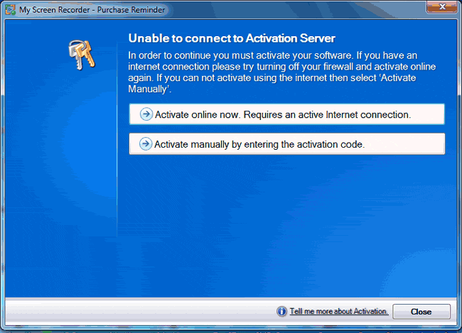 DeskShare activation - Unable To Connect to Activation Server