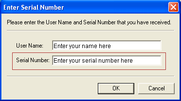 Enter Serial Number