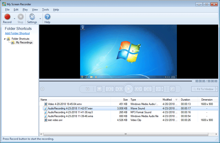 My Recorder Screen Recording Software
