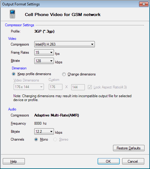 Profils de périphériques de téléphone cellulaire