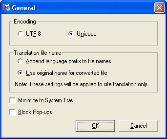 Site Translator - General Settings