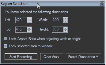 My Screen Recorder - Region Selection Option