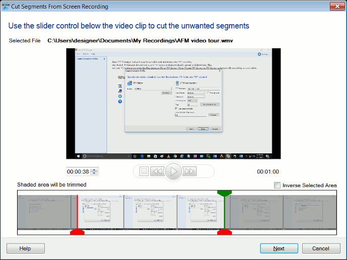 My Screen Recorder Pro - Split File