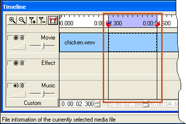 Video Edit Magic - Sliders línea de tiempo de selección